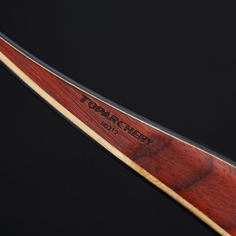 55" Laminated Traditional Recurve Bow 20-50lbs Handmade Archery Bow for Hunting