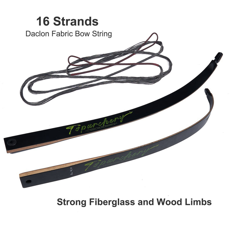 Archery 62" Traditional Wooden Takedown Recurve Bow Right Handed Bow 20-50lbs