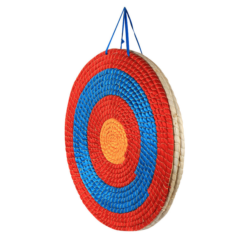 Archery Straw Target Traditional Bow Arrow Shooting Board Darts Outdoor 50cm 2 Layer Round Grass