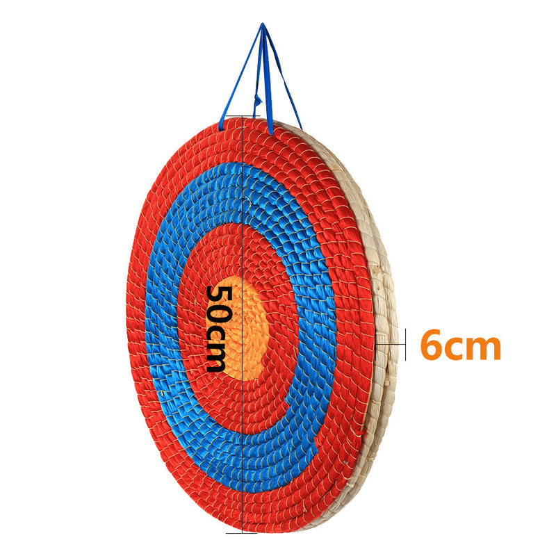Archery Straw Target 50cm 3 Layer Traditional Bow Arrow Shooting Round Target
