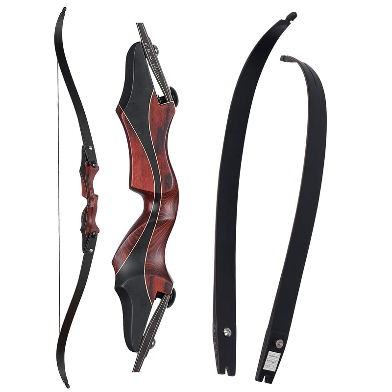 Archery 58" ILF Recurve Bow Right Handed Takedown Hunting Bow Target Practice Bow 25-50lbs