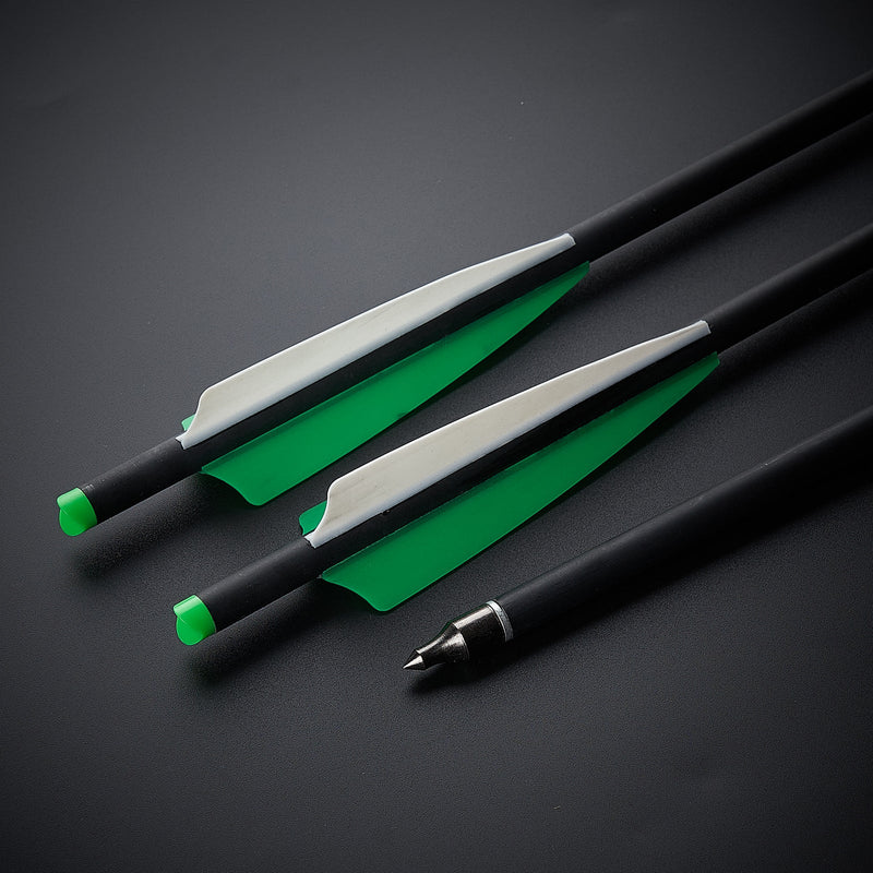 20 Inch Crossbow Bolt and Broadheads Set 12pcs Carbon Arrows with 6pcs Hunting Broadheads