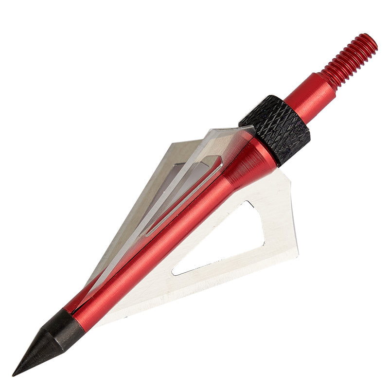 12Pcs Archery Hunting Broadheads 3 Fixed Blades Arrow Tips Point 100/125Grain Arrowheads