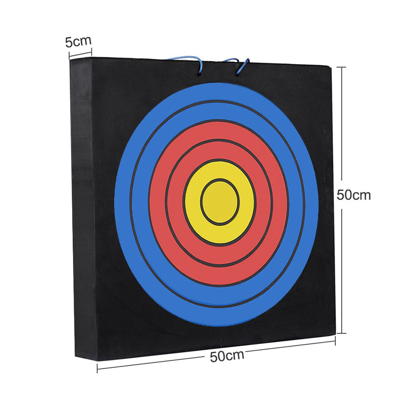 Archery EVA Target Block Black Square Build-in Target Face 50x50cm