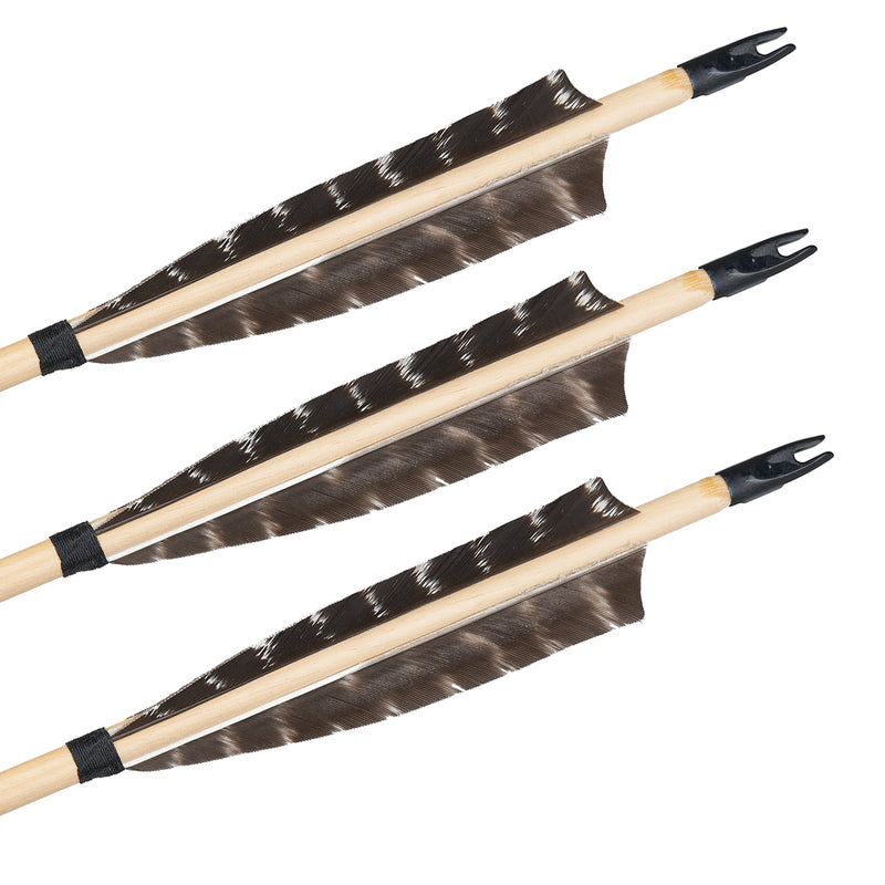50pcs Turkey Feather Fletching 4/5 Inch Right Wing Arrow Feathers Vanes for Wooden Bamboo Arrows