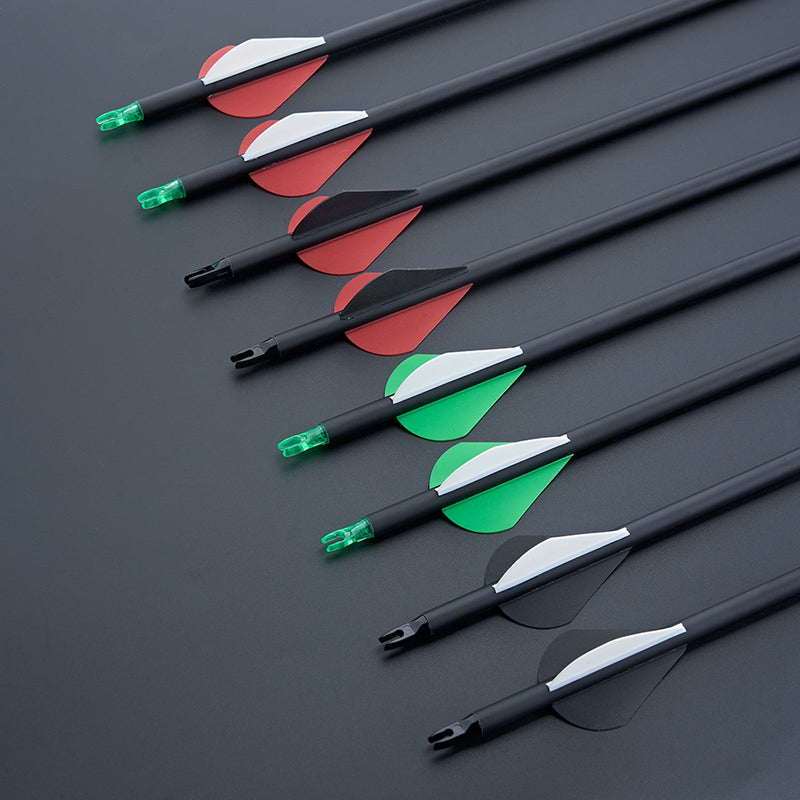 Bowstar 28" Fletched Carbon Arrows Spine 500 for Compound Recurve Bow 12pcs