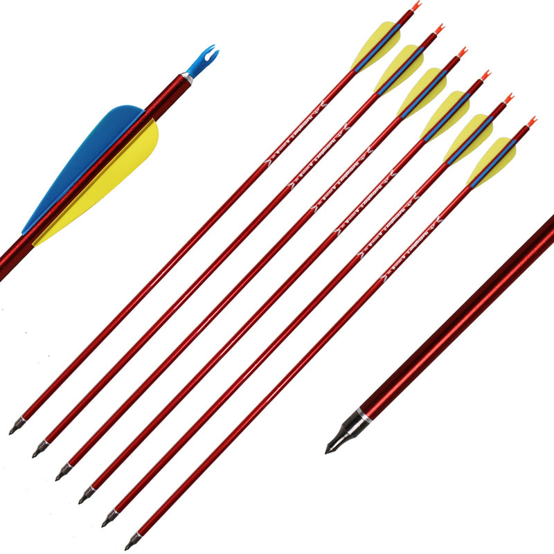 6pcs 31 Inch Aluminium Arrows Archery Hunting Targeting Practice Arrow