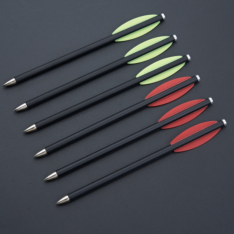 12pcs 6.3" Crossbow Bolts OD 6mm Carbon Arrow For Outdoor Sports Hunting