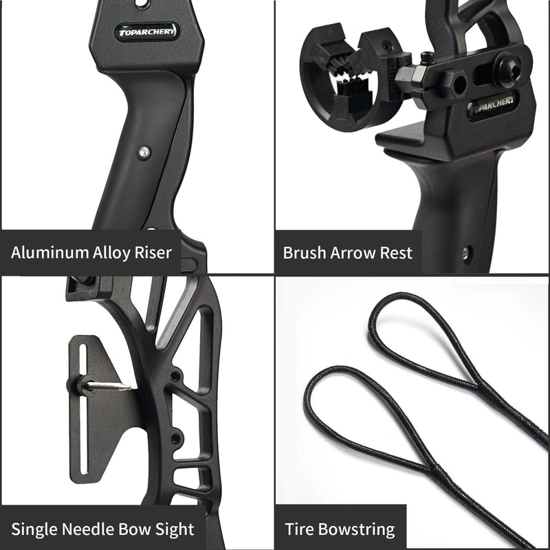 Archery 53" Beginner Recurve Bow and Arrow Set Right Hand Bow for Outdoor Sports Shooting 20/30/40/55lbs